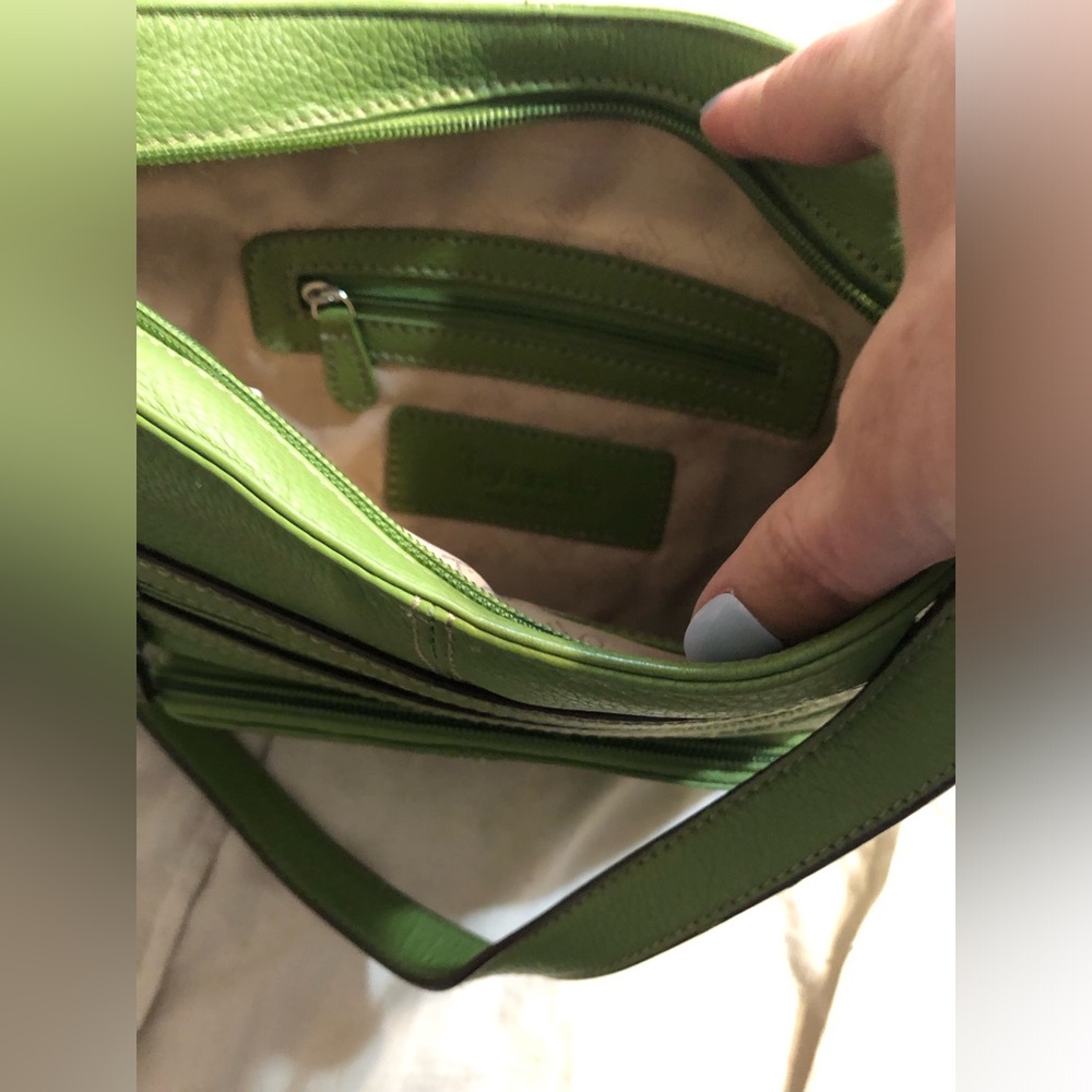 Tignanello Olive Leather Crossbody Bag - Picture 7 of 9